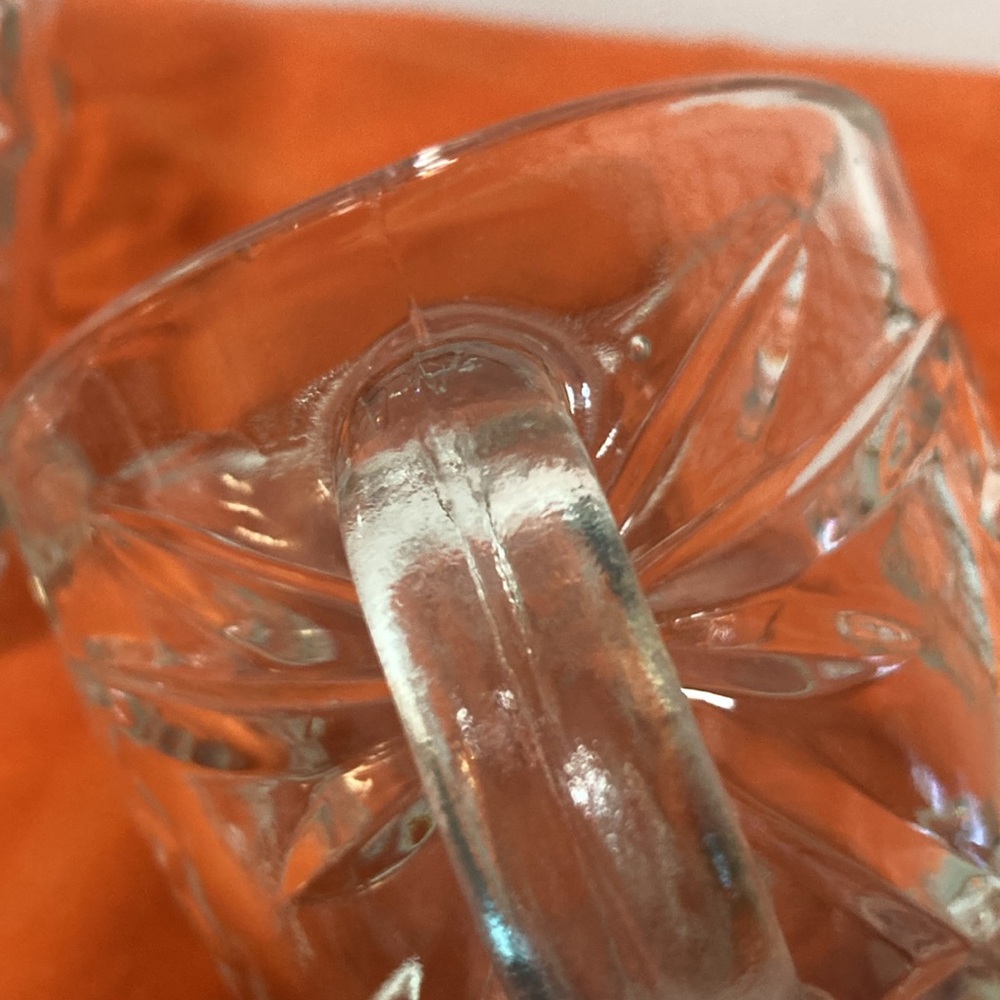 Vintage 1960s Anchor Hocking Star of David Glass Creamer and Sugar Bowl with Lid - Picture 10 of 10